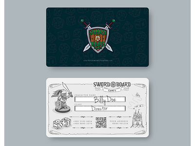 Board/Video Game shop business cards
