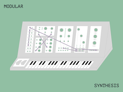 Modular Synthesis illustration music synthesizer