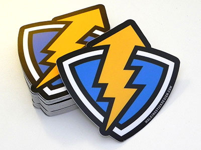 Thunder Up Shield Sticker identity logo logotype mark sticker