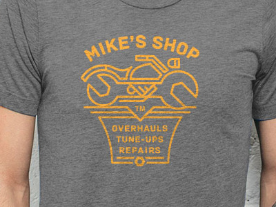 Mikes Shop icon illustration logo logo mark shirt