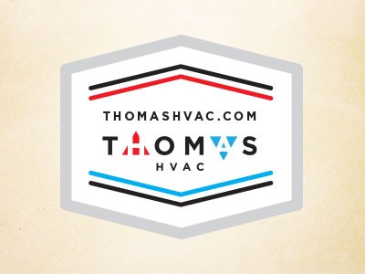 Thomas Hvac Patch icon logo logo mark logotype minimal patch simple sticker