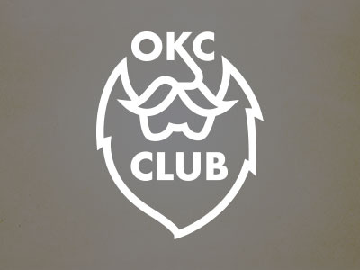 Okc Beard Club Full button icon logo logo mark minimal ok okc oklahoma simple sticker