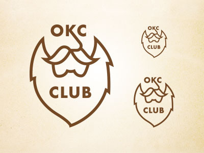 Okc Beard Club Small button icon logo logo mark minimal ok okc oklahoma simple sticker tshirt