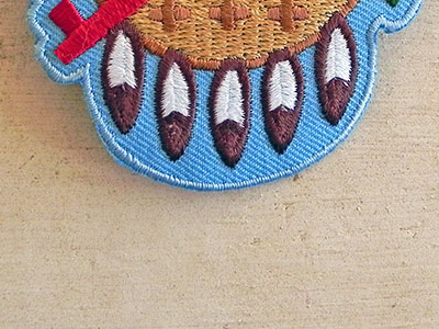 Osage Shield Patch Traditional by Clint Walkingstick