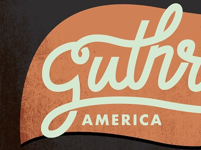 Guthrie America lettering ok oklahoma script thicklines type typography