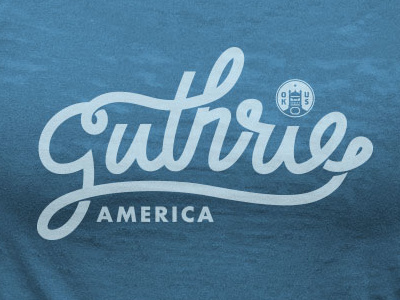 Guthrie America Ladies Shirt ok oklahoma shirt thicklines tshirt type typography