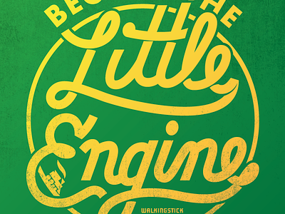 Little Engine That Did shirt thicklines tshirt type typography