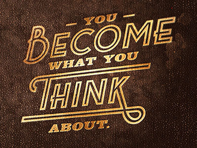 You Become What You Think About Book Cover book lettering script thicklines type typography