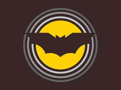 Bat Signal batman icon logo symbol thicklines