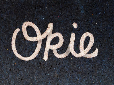 Okie Script lettering monowidth type typography