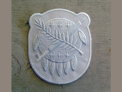 Osage Shield Patch White logo mark minimal monowidth okie oklahoma patch thicklines