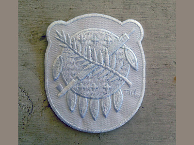 Osage Shield Patch White