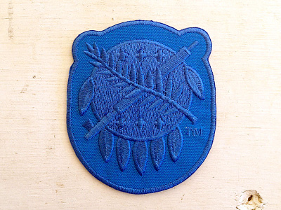 Osage Shield Patch Blue