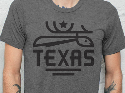 Jackalope Shirt logo mark minimal monowidth t shirt texan texas thicklines