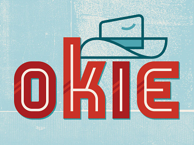 Okie Letters monowidth okie oklahoma sign signage thicklines type typography