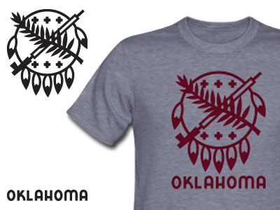 Osage Shield by Clint Walkingstick american indian logo minimal oklahoma osage