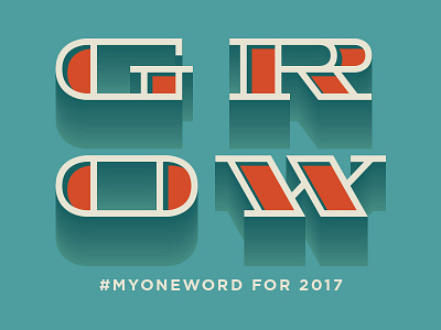 2017 Grow monowidth thicklines type typography