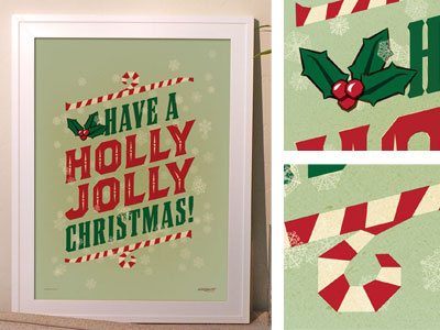 Holly Jolly Poster christmas poster typography