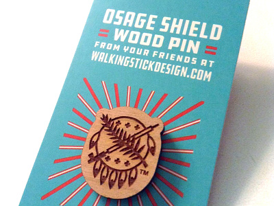 Osage Shield Wood Pin