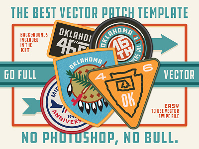 Vector Patch Template ok oklahoma patch patches retro template vintage