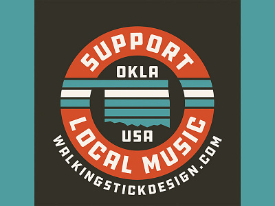 Wdc Support Local Music Oklahoma minimal oklahoma poster shapes simple thicklines type typography