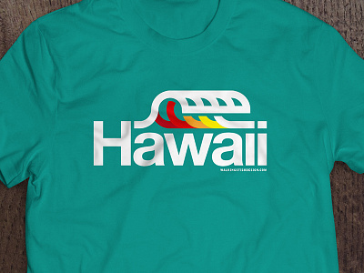 Hawaii Wave Tshirt aiga custom lettering draplin lettering thicklines type typography