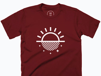 Glows In The Dark Shirt Color branding grind hustle logo logos sun sunrise sunset sunshine thicklines tshirt