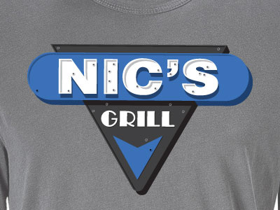 Nics Grill t shirt type typography