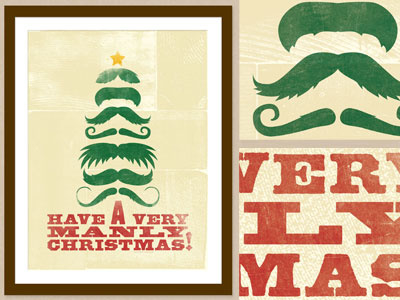 Manly Xmas poster sign