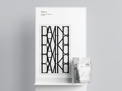 DaVinci Typeface architecture black and white brochure davinci photography poster serif type design typeface typography