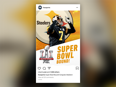 SBLI Social Graphics - Steelers graphic design