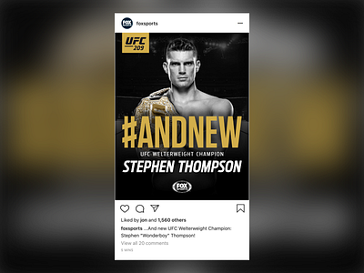 UFC 209 Social Graphics - Stephen Thompson graphic design