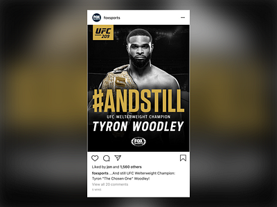 UFC 209 Social Graphics - Tyron Woodley graphic design