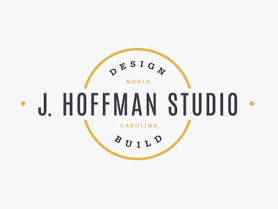 J. Hoffman Studio logo architecture badge brand branding build design identity logo logotype type typography