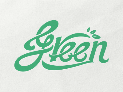 Typography Practice go green green typography