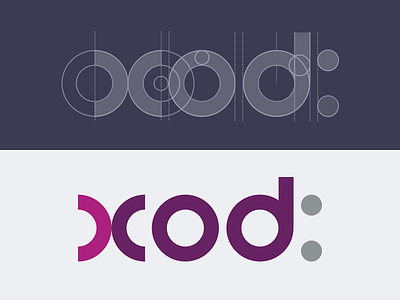 Xcod Logo brand code logo purple