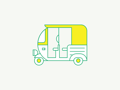 Auto Rickshaw  (Geometric Illustration)
