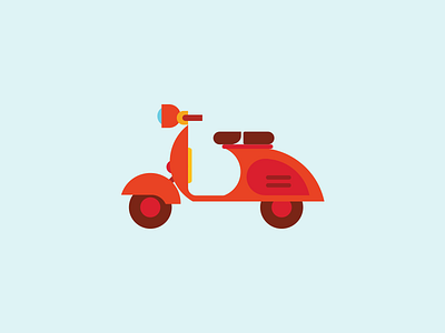 Scooter - geometric illustration