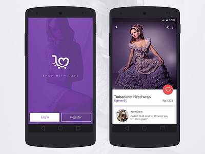 Android UI for a fashion App android app branding cart fashion fashion app shopping cart ui design ux design