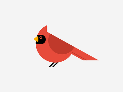Cardinal Bird bird black cardinal cardinal bird icon illustration red