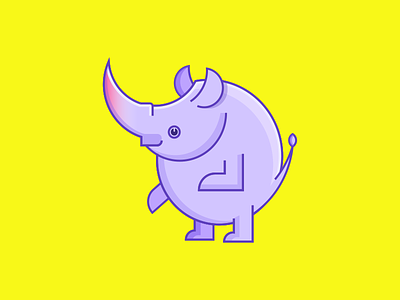 Mr.Rhino(WIP) animal branding geometric illustration logo mammal mascot rhino