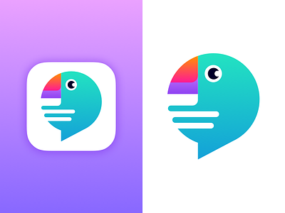 Parrot+Chat App Icon app icon chat chat app icon parrot