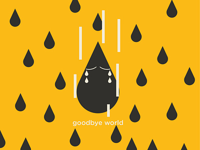 Sad Rain illustration illustration art illustrator rain raindrops rainy sadness