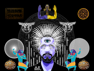 The third eye alchemy angels charms egypt heka horus illustration magick salomon spirituality symcols