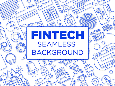 Fintech Seamless Tiling Illustration Kit