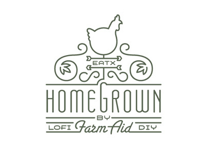 Homegrown austin chicken farm aid homegrown logo texas weather vane