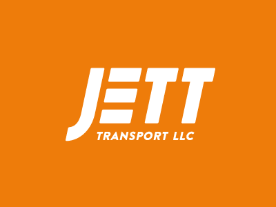 Jett Transport logo logotype minimal modern type