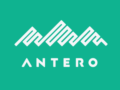 Antero Logo apartment clean colorado custom type flat design geometric logo logotype mark minimal modern