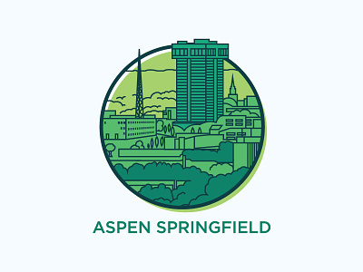 Springfield apartment button cityscape icon design landscape springfield missouri
