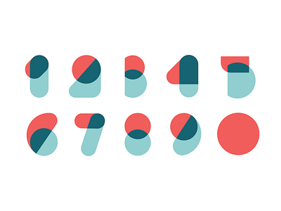 Numbers WIP numbers overlap overlay transparent tricolor